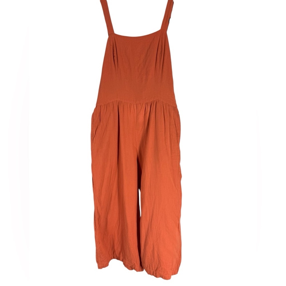 Women’s Kate Quinn organic cotton orange jumpsuit with tie back large